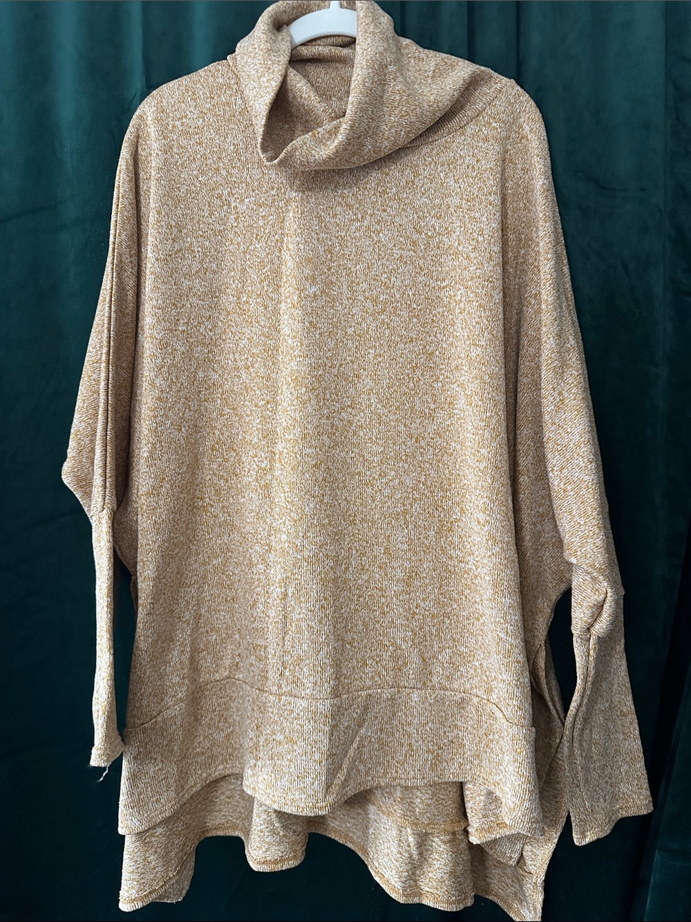 Cozy Turtleneck Oversized Sweater - Camel